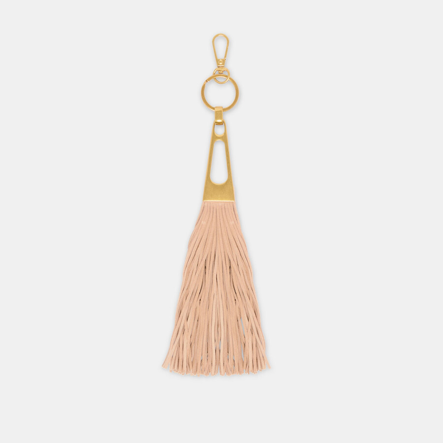fringe tassel bag charm camel