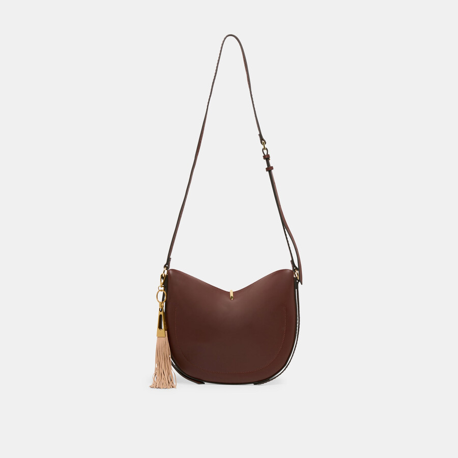 fringe tassel bag charm camel