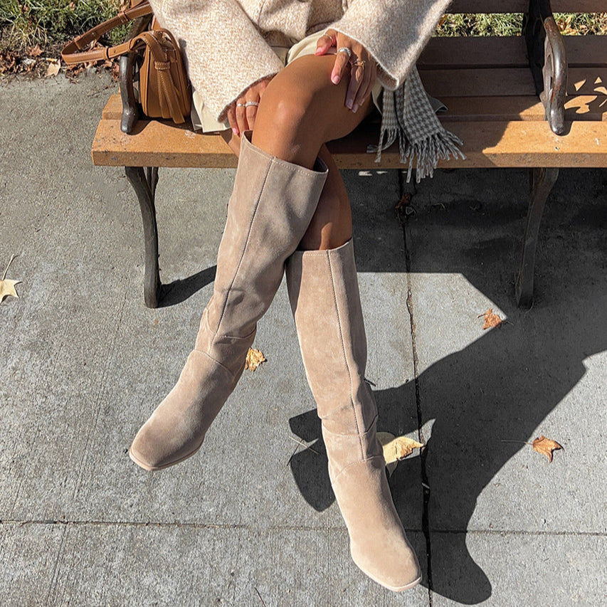 fynn boots truffle suede