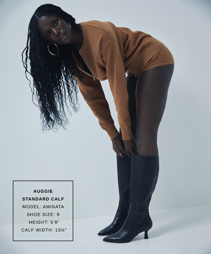 auggie boots black leather