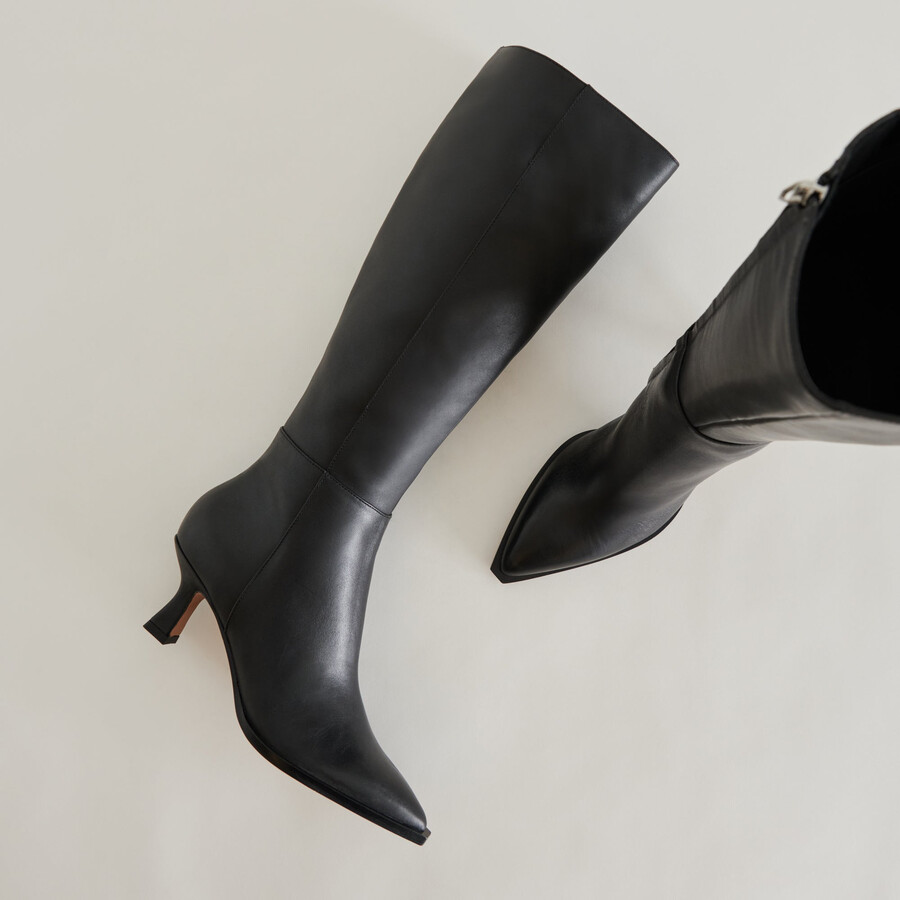 auggie boots black leather