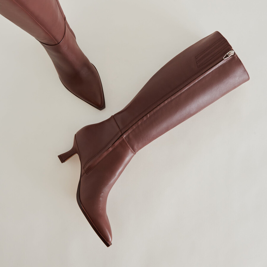 auggie boots chocolate leather