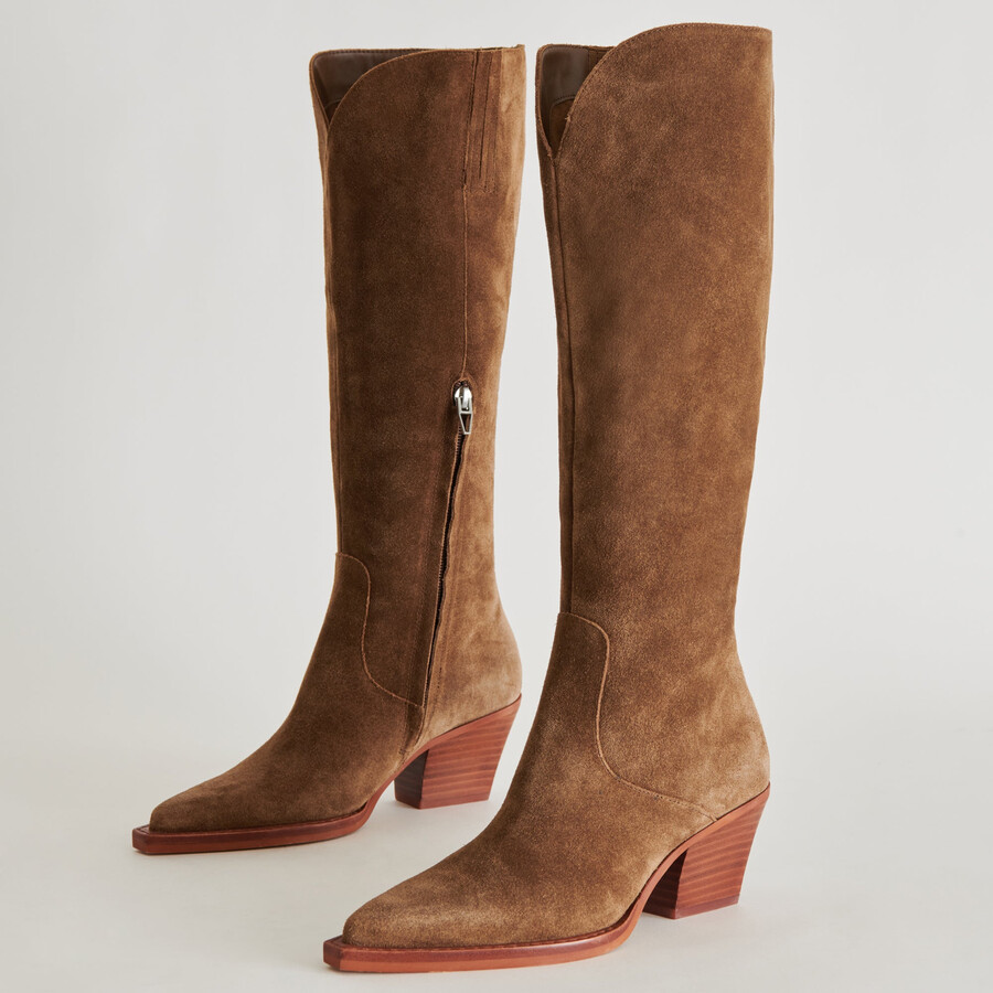 raj boots brown suede