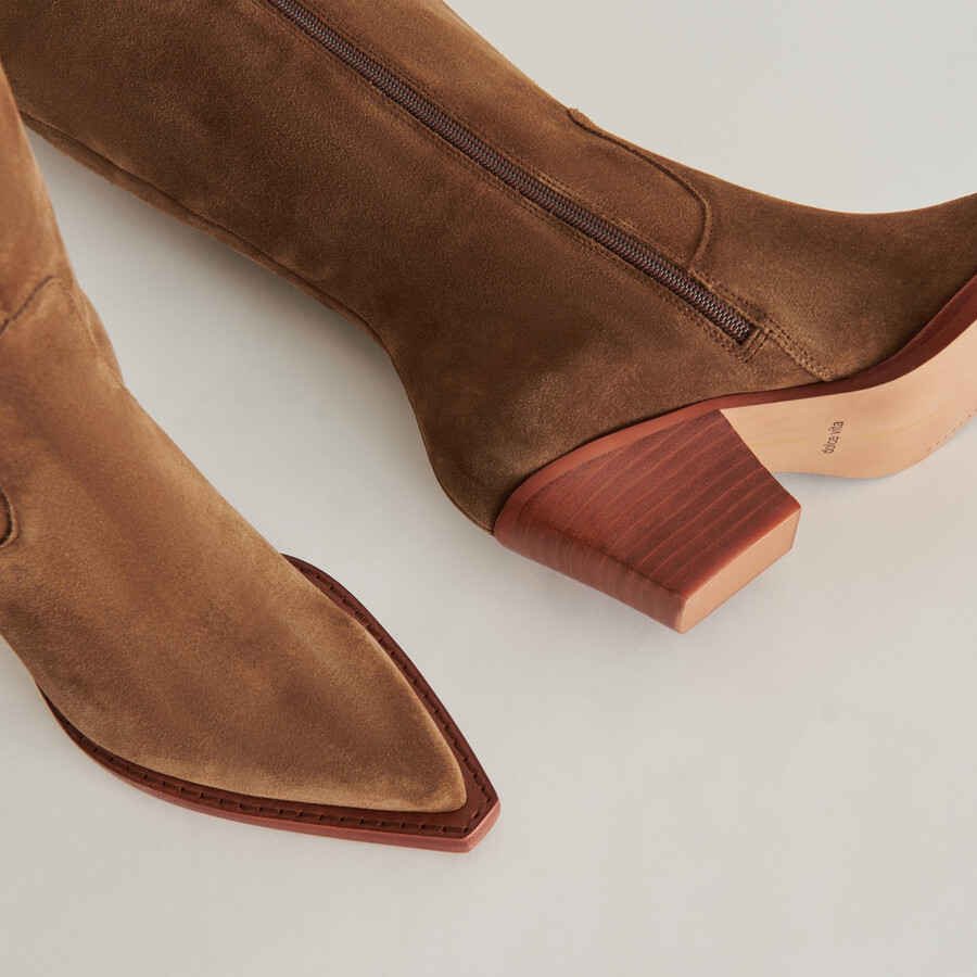 raj boots brown suede