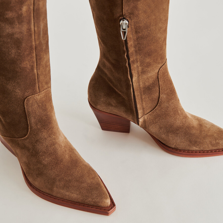 raj boots brown suede