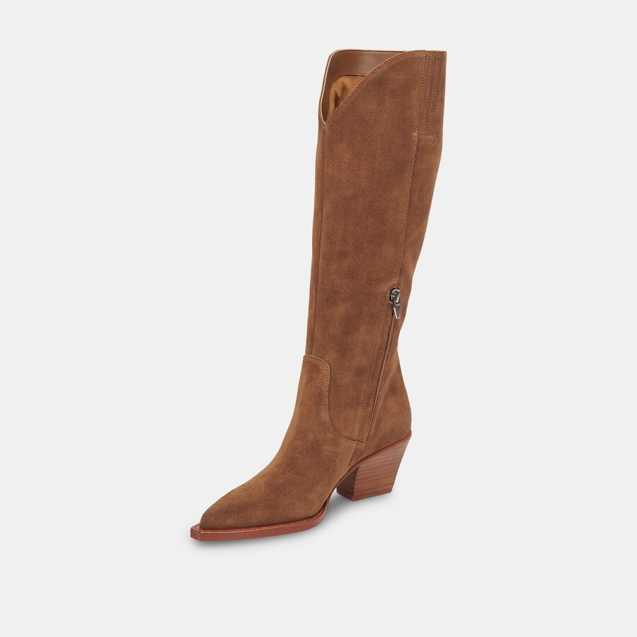 raj boots brown suede