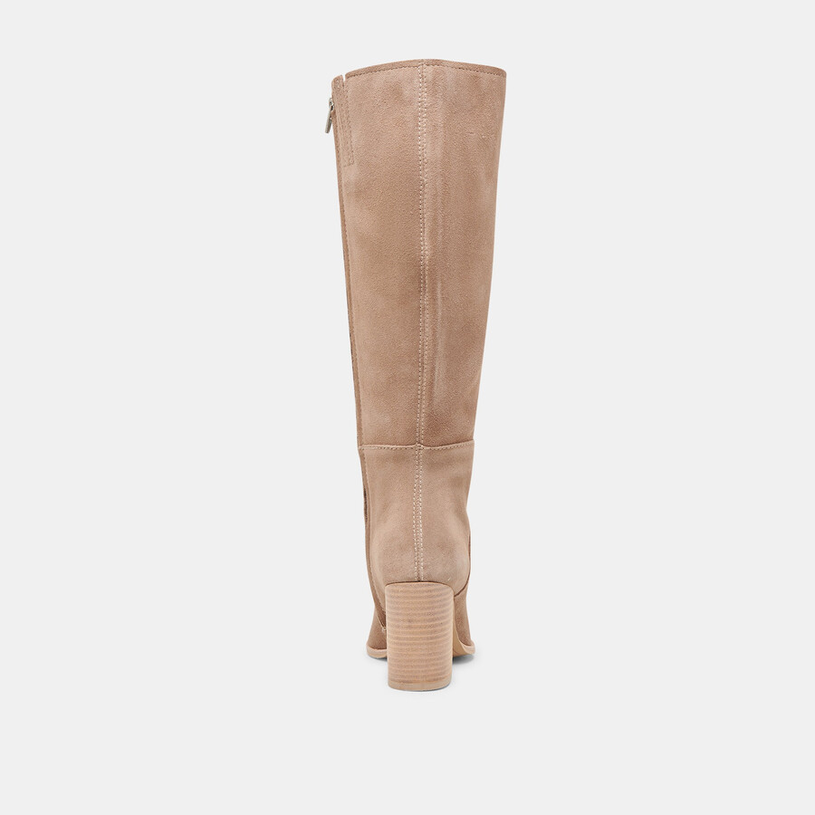 fynn wide calf boots truffle suede