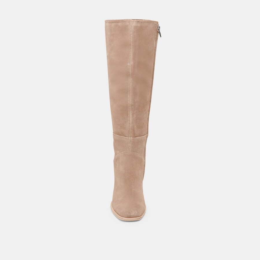 fynn wide calf boots truffle suede