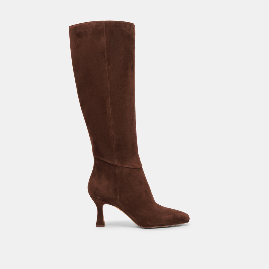 gyra boots dk brown suede