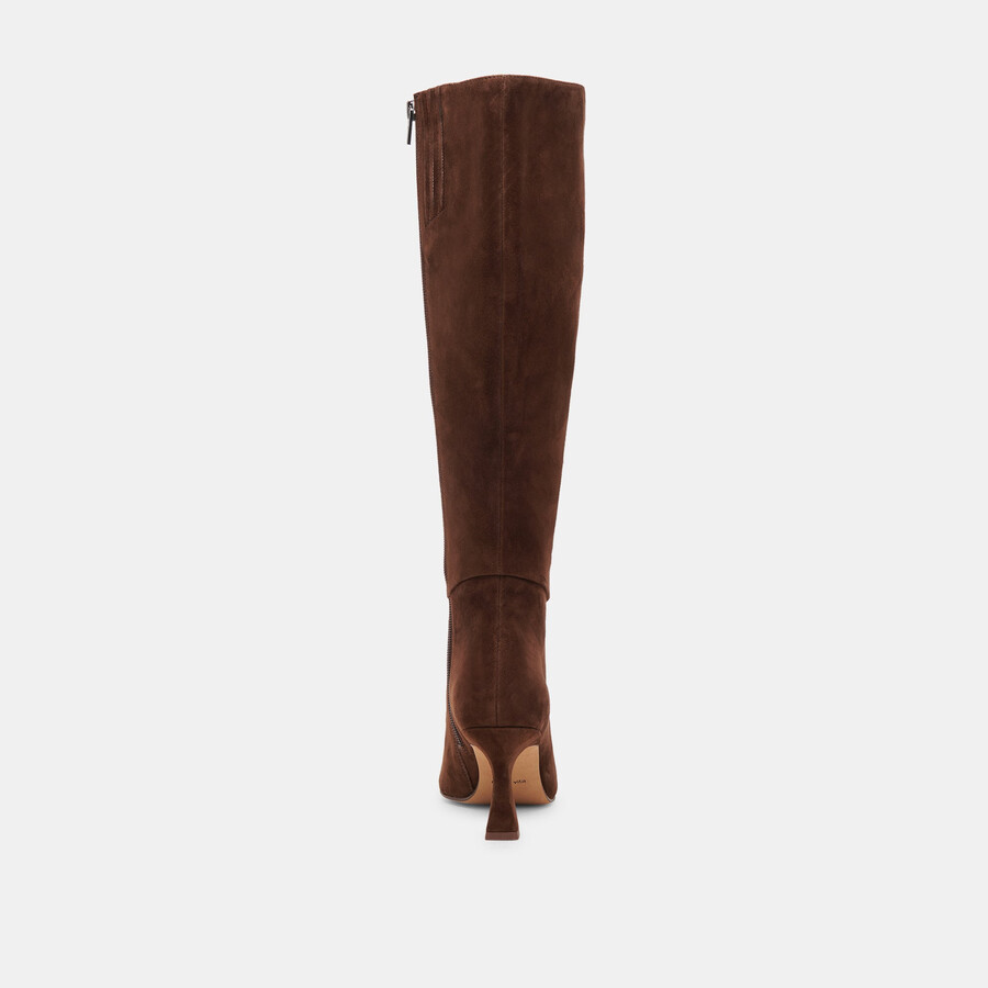 gyra boots dk brown suede