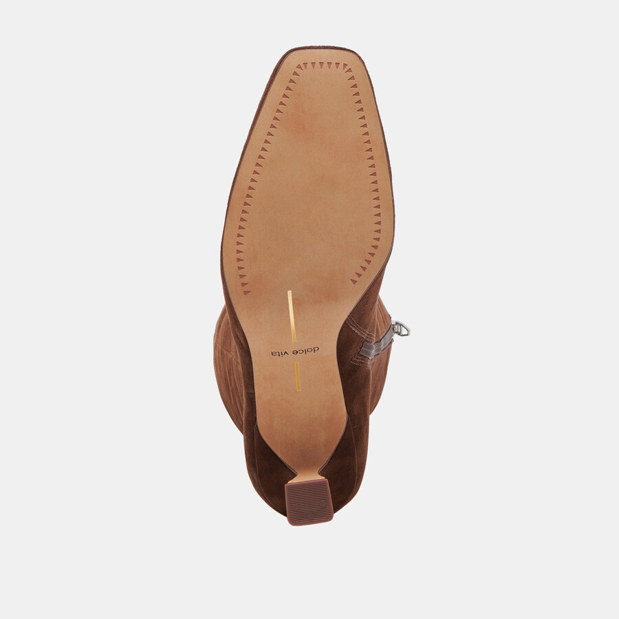 gyra boots dk brown suede