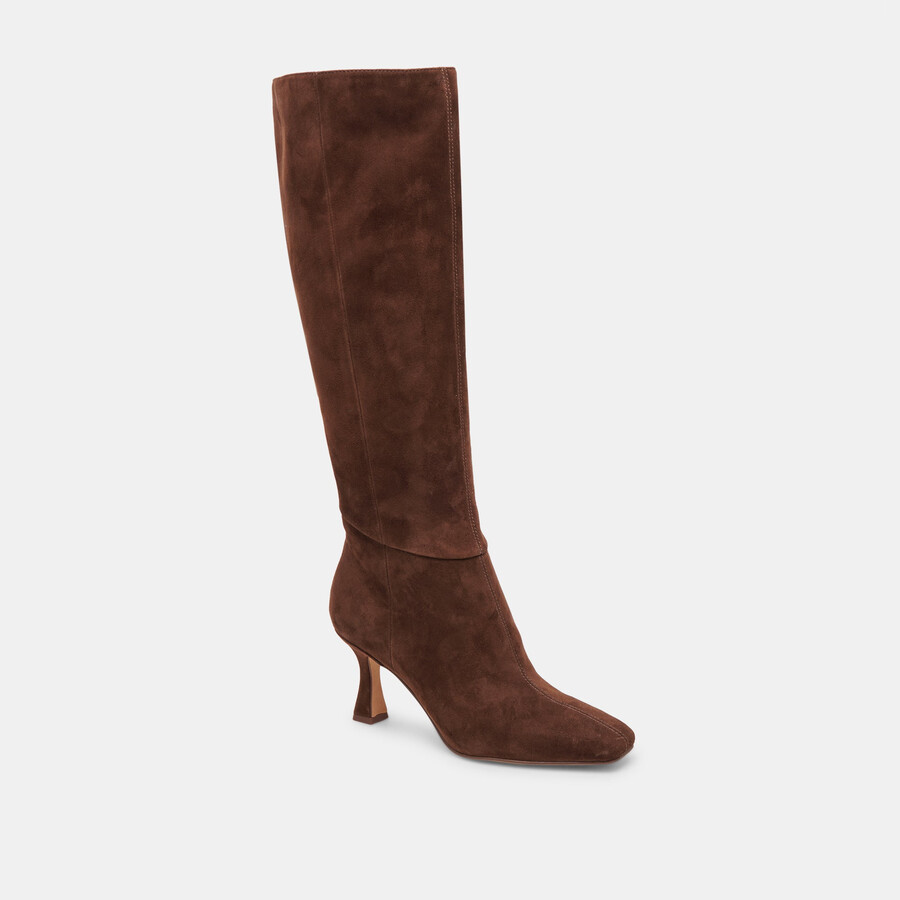 gyra boots dk brown suede