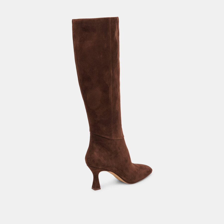 gyra boots dk brown suede