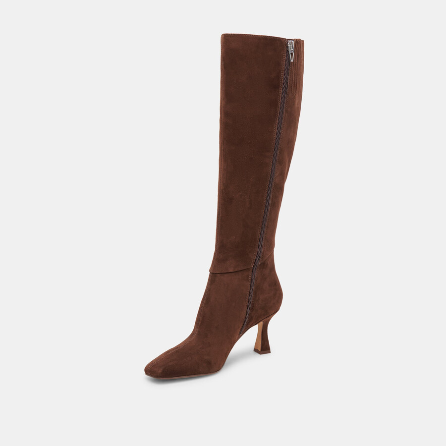 gyra boots dk brown suede