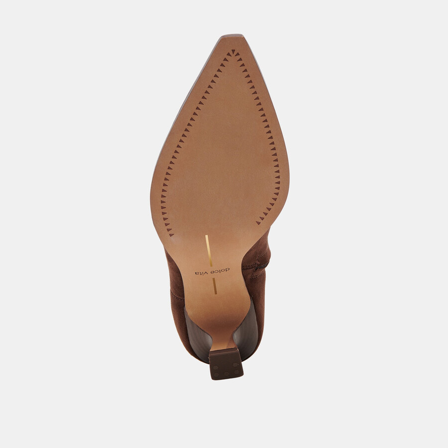 arya boots dk brown stella suede