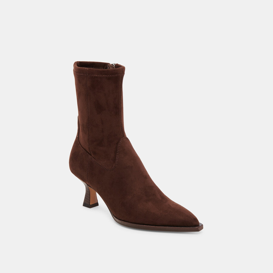 arya boots dk brown stella suede