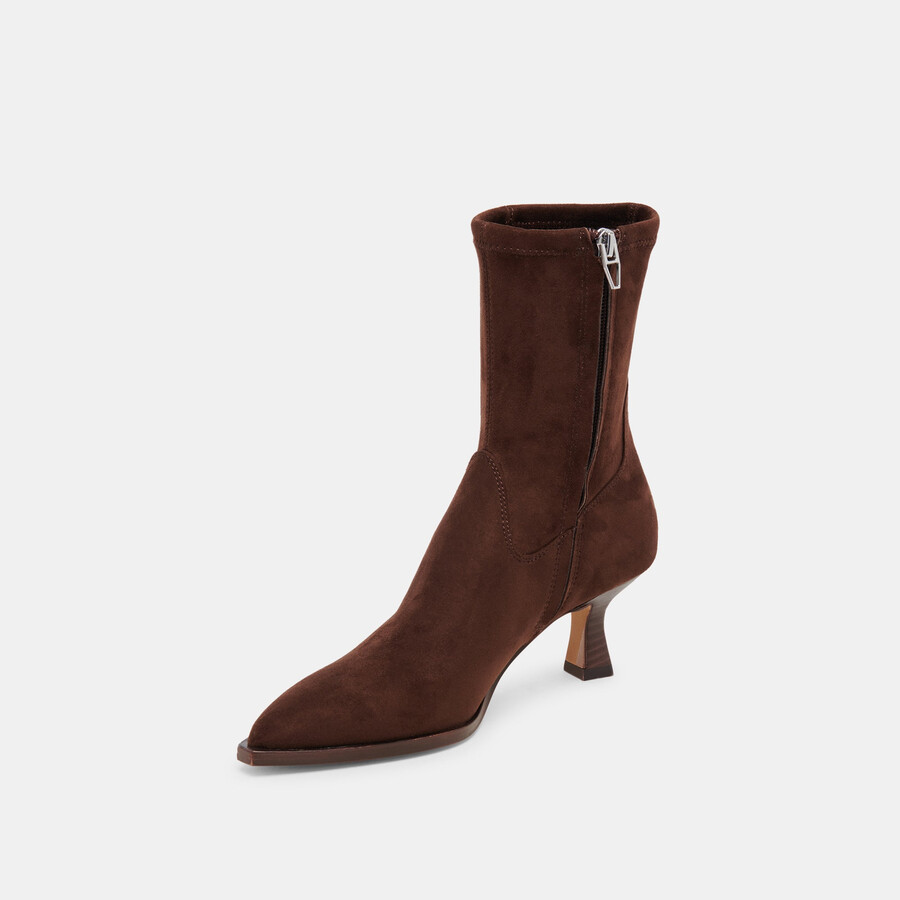 arya boots dk brown stella suede