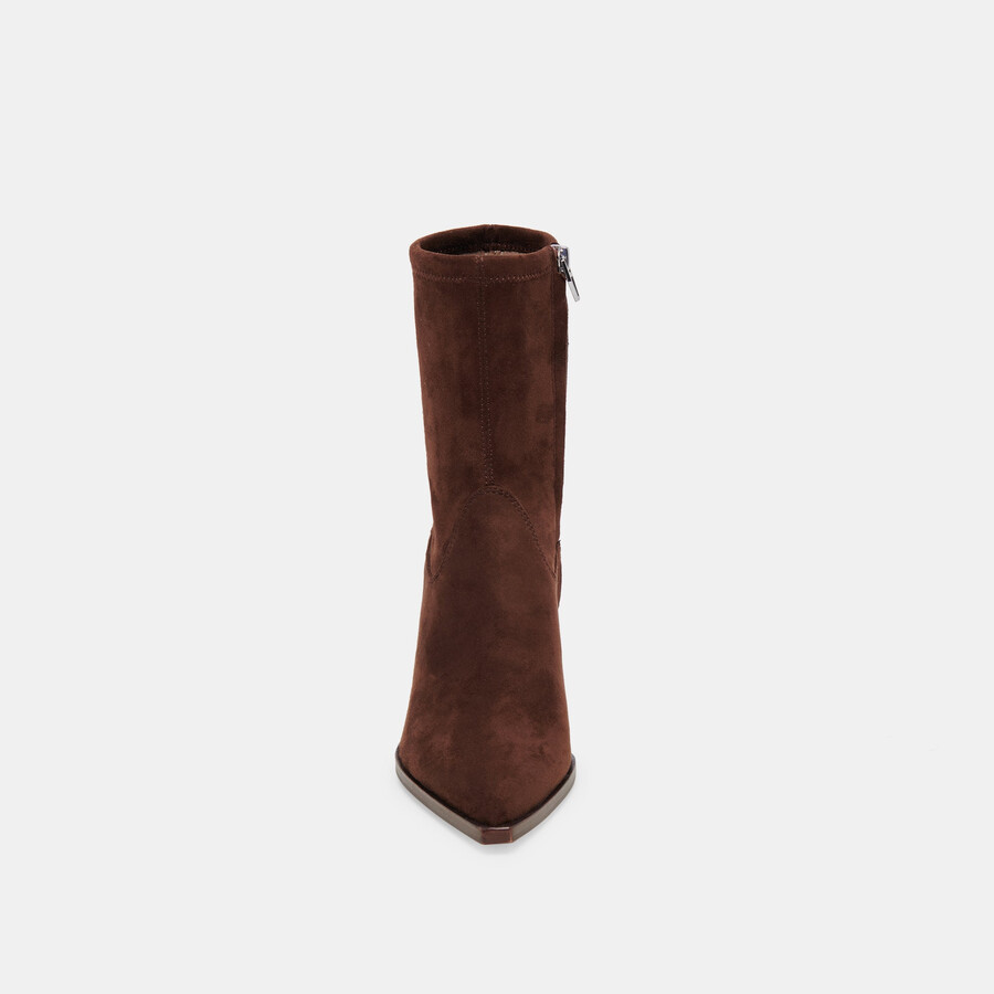 arya boots dk brown stella suede