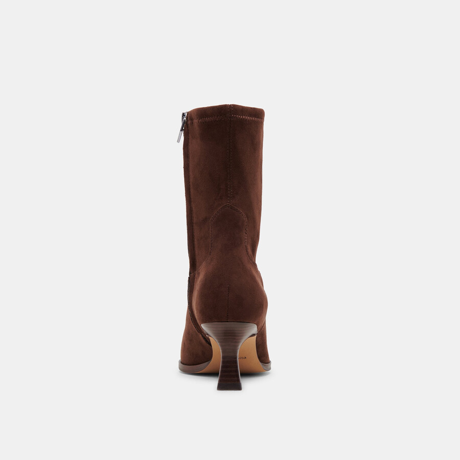 arya boots dk brown stella suede