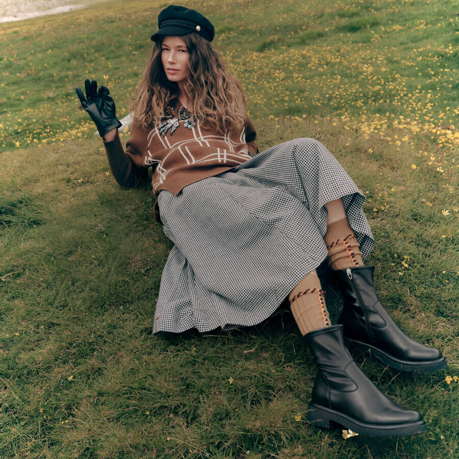 simaya h2o boots black leather