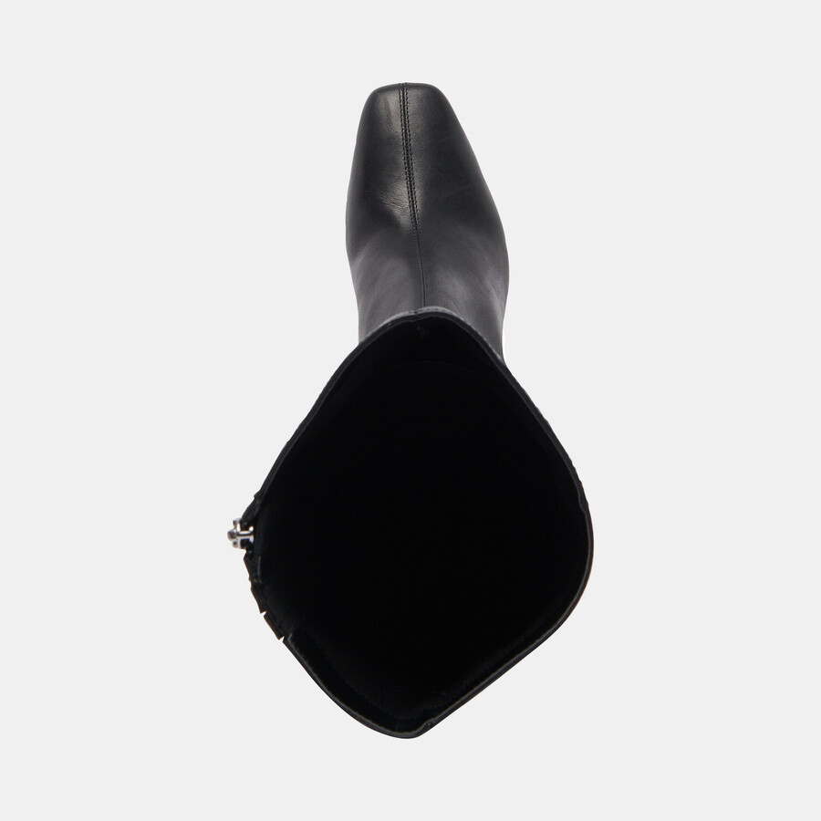 gyra extra wide calf boots black leather