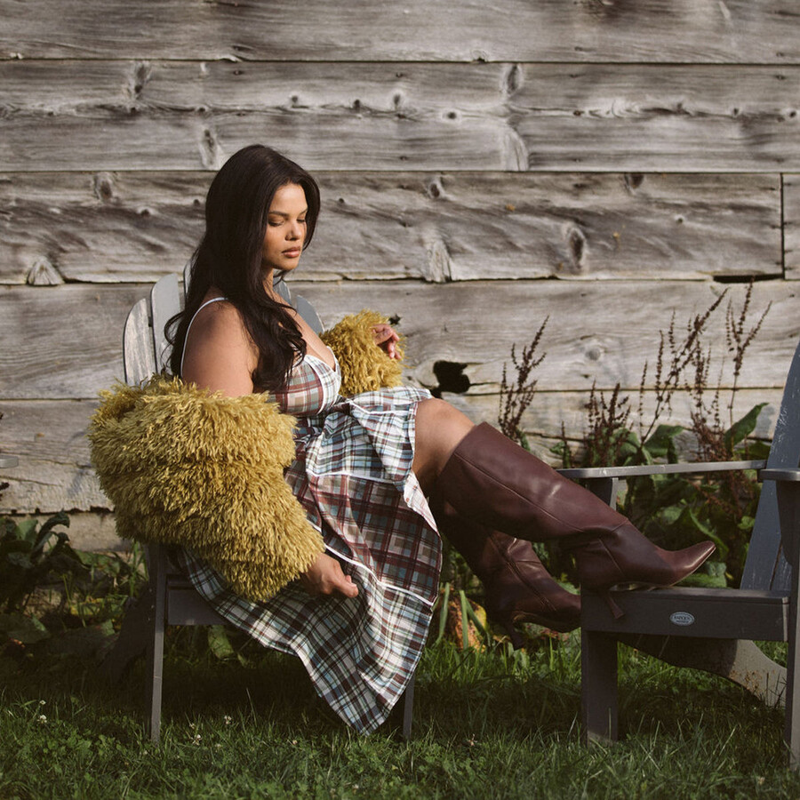 gyra wide calf boots chocolate leather