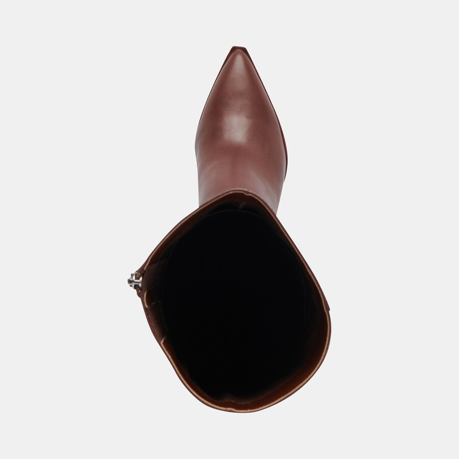 auggie extra wide calf boots chocolate leather