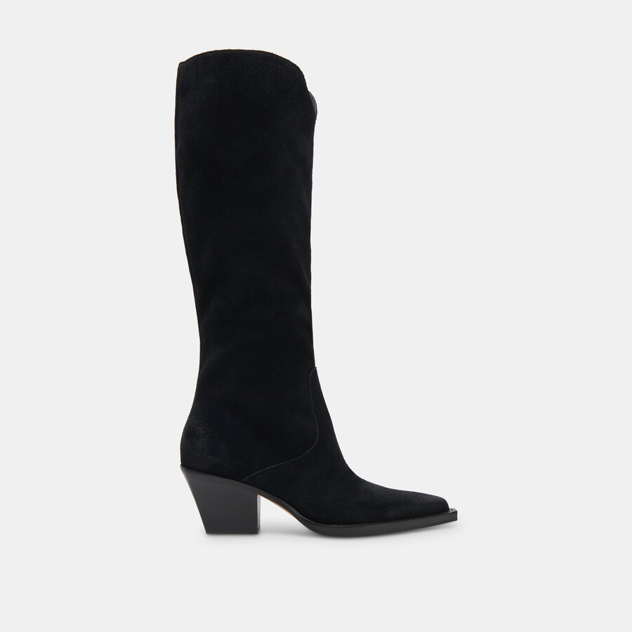 raj extra wide calf boots onyx suede