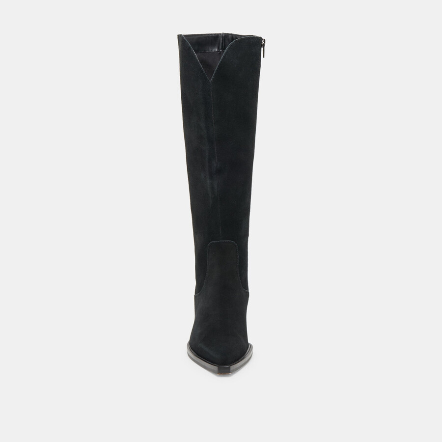 raj extra wide calf boots onyx suede
