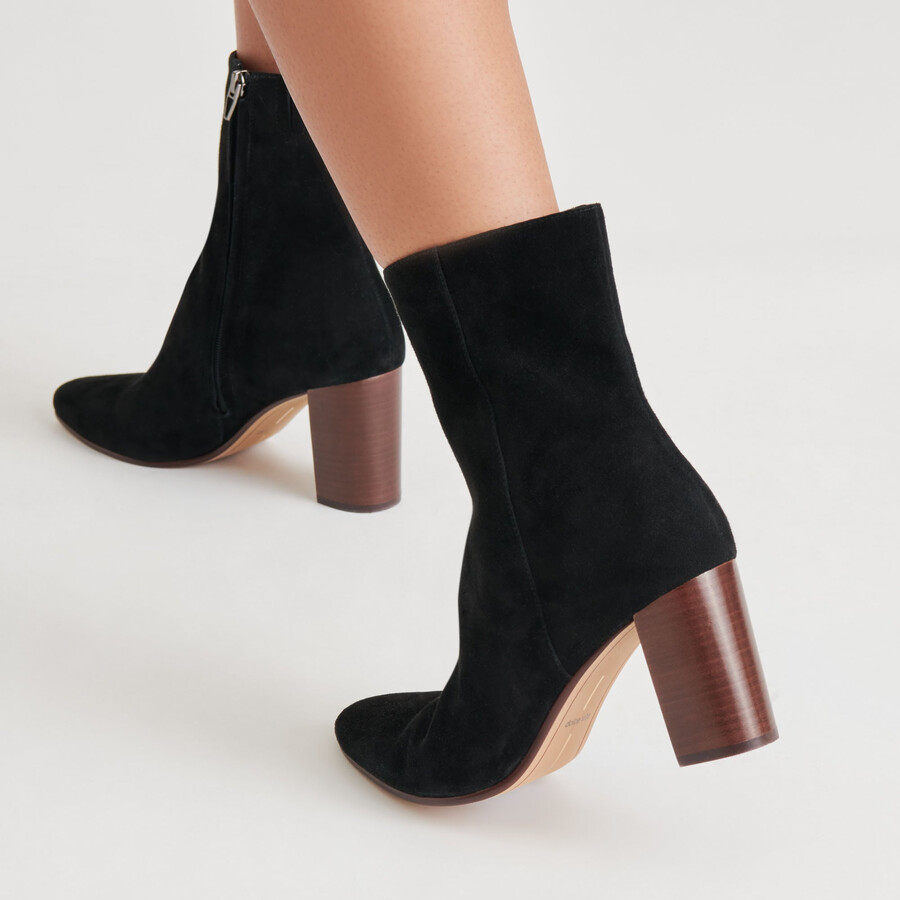 suzy booties onyx suede