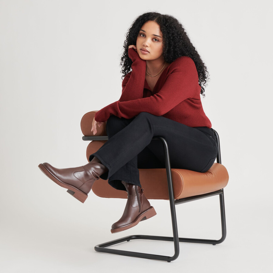 simaya h2o boots mahogany leather