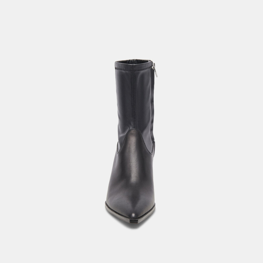 arya wide calf boots black leather