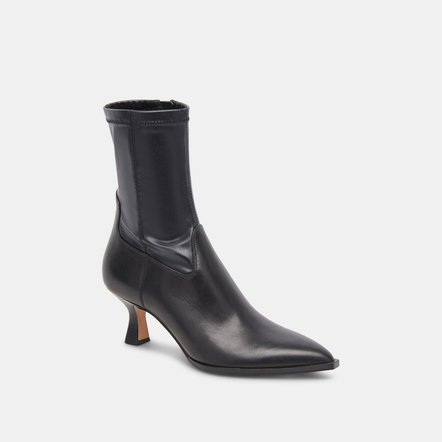 arya wide calf boots black leather