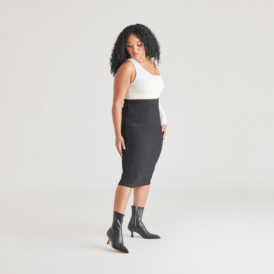 arya wide calf boots black leather