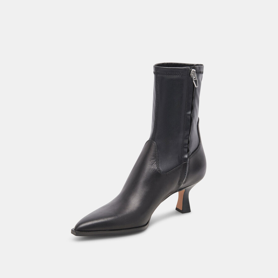 arya wide calf boots black leather