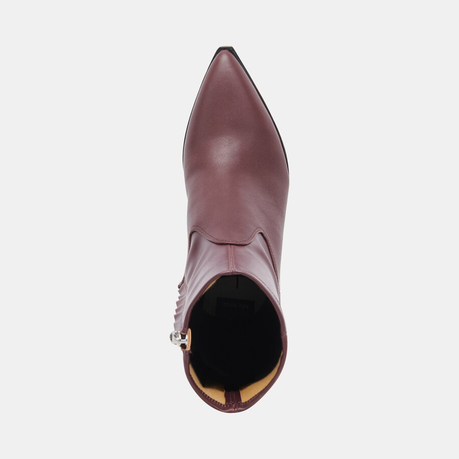 arya wide calf boots wine leather
