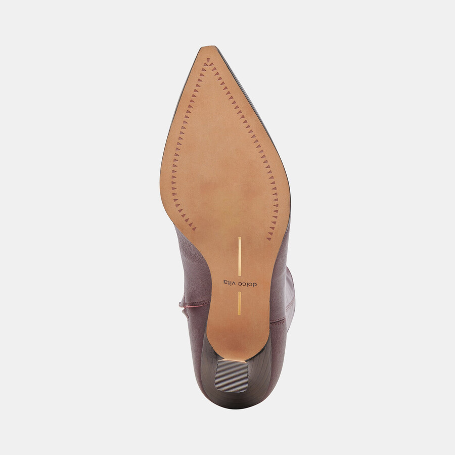arya wide calf boots wine leather