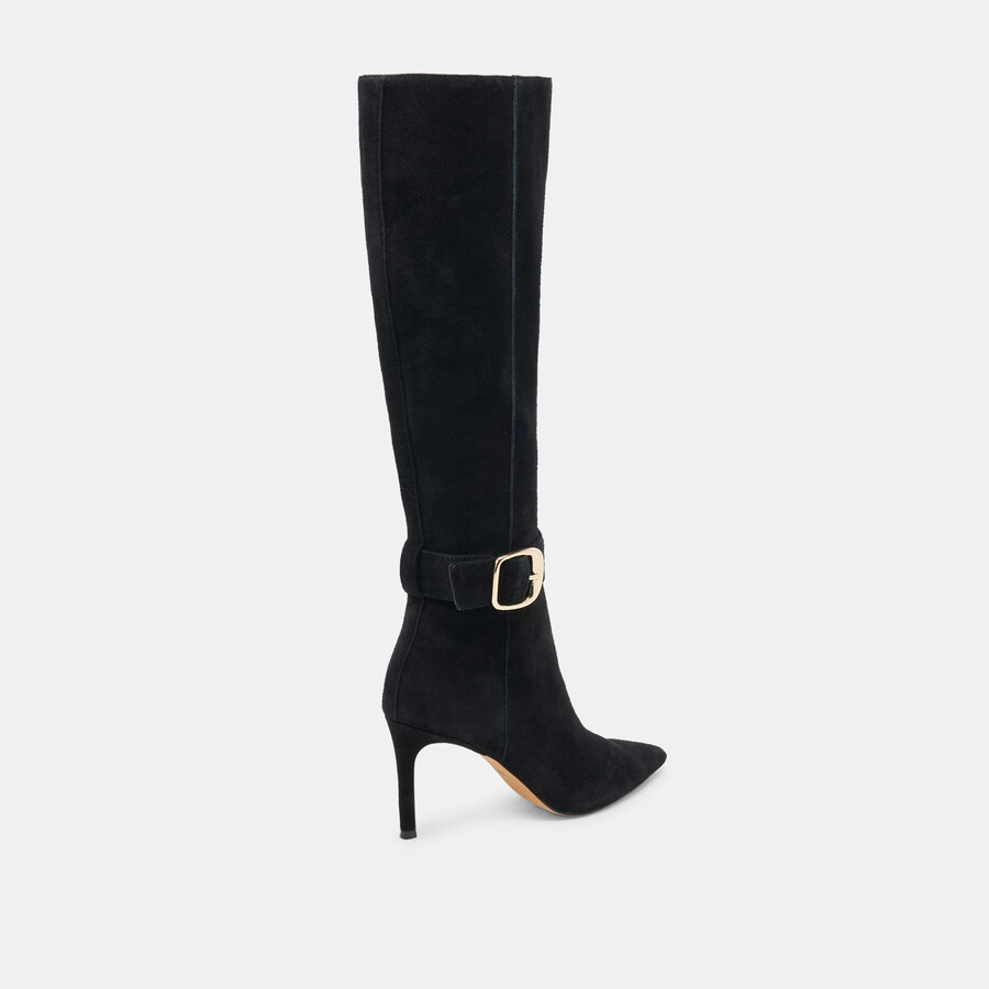kinzy boots onyx suede