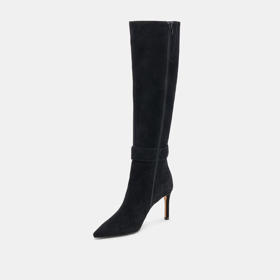 kinzy boots onyx suede