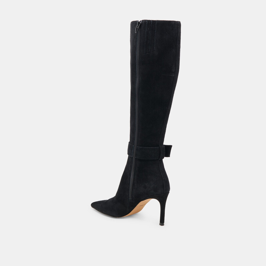 kinzy boots onyx suede
