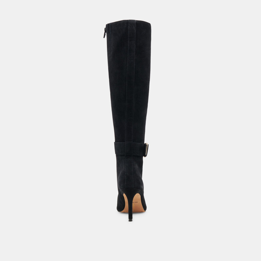 kinzy boots onyx suede