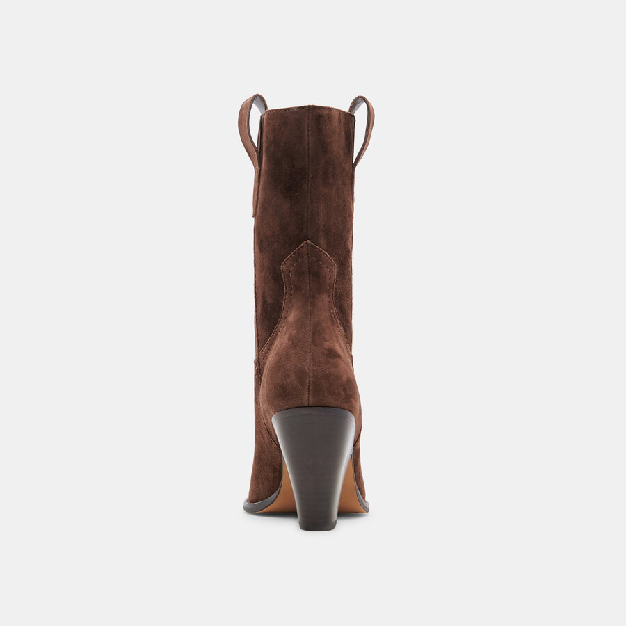 jessey boots dk brown suede
