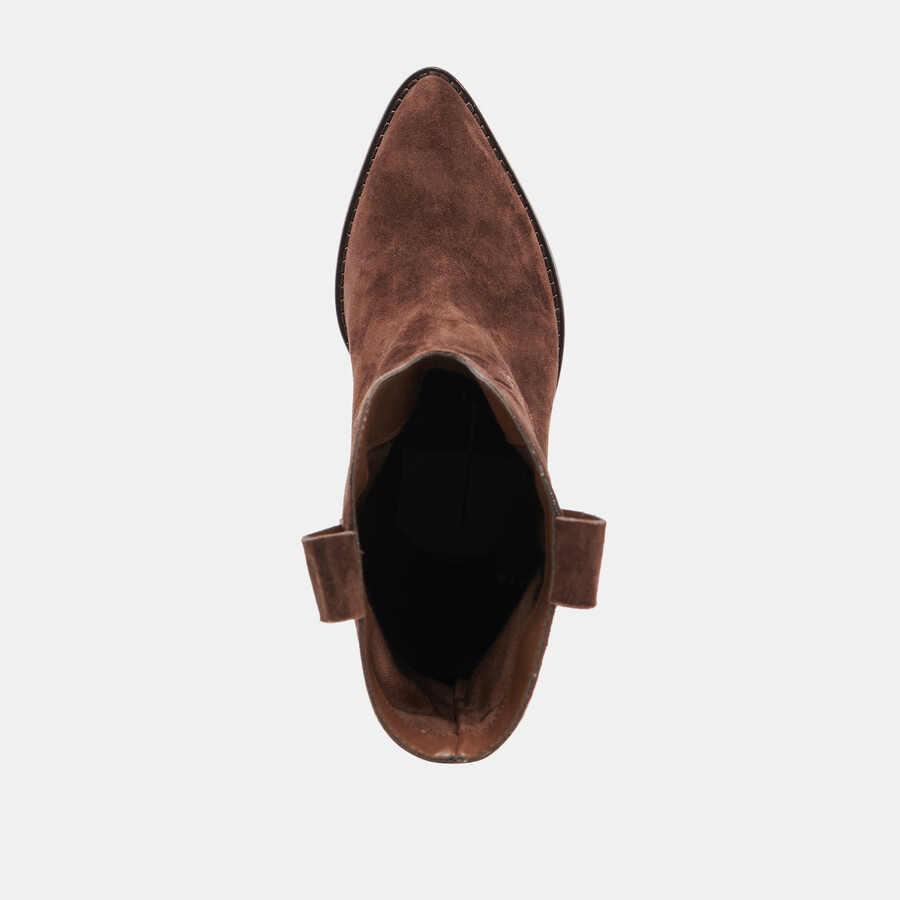 jessey boots dk brown suede