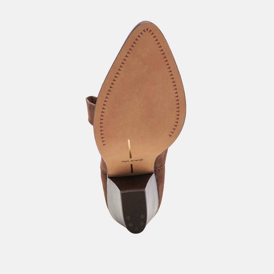 jessey boots dk brown suede