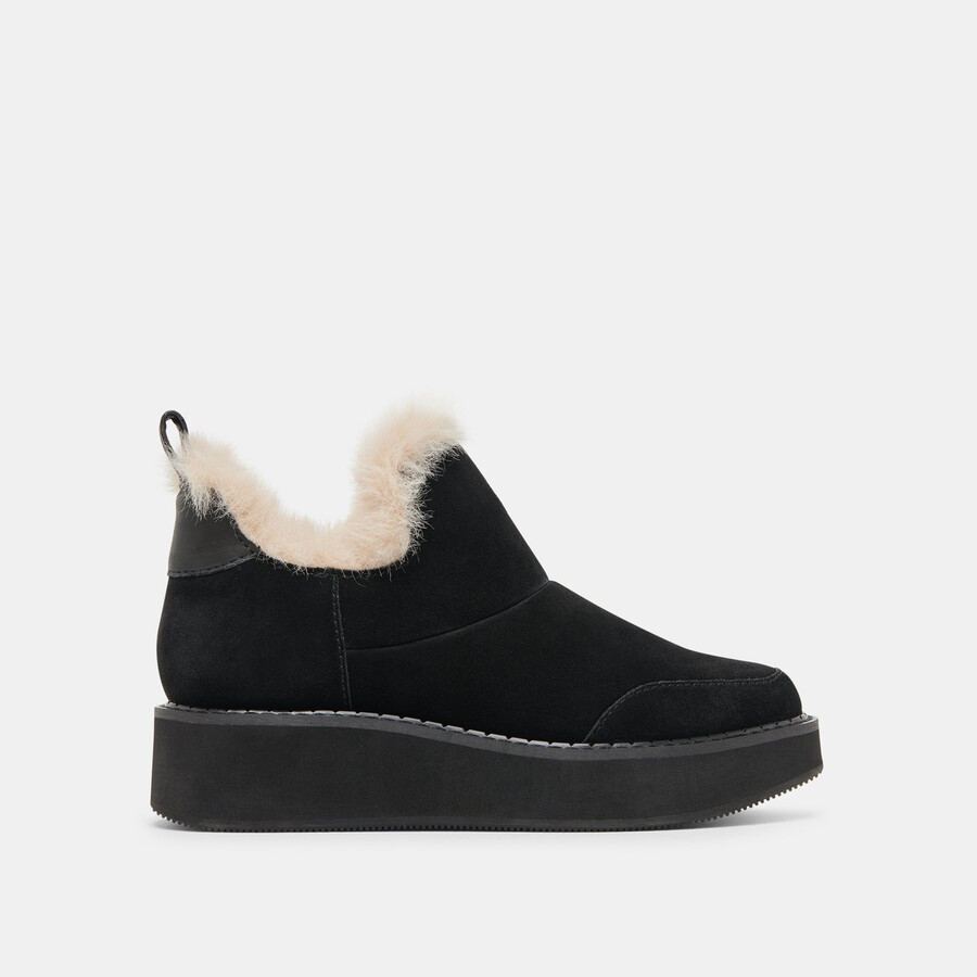 ardy plush h2o booties onyx suede