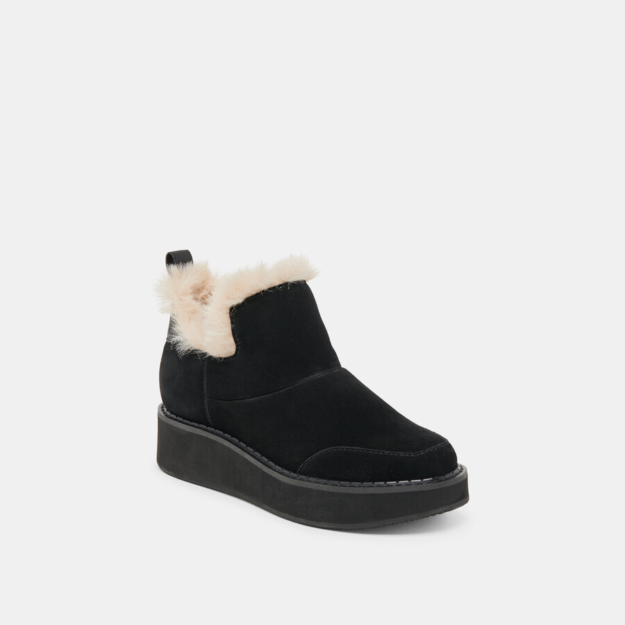 ardy plush h2o booties onyx suede
