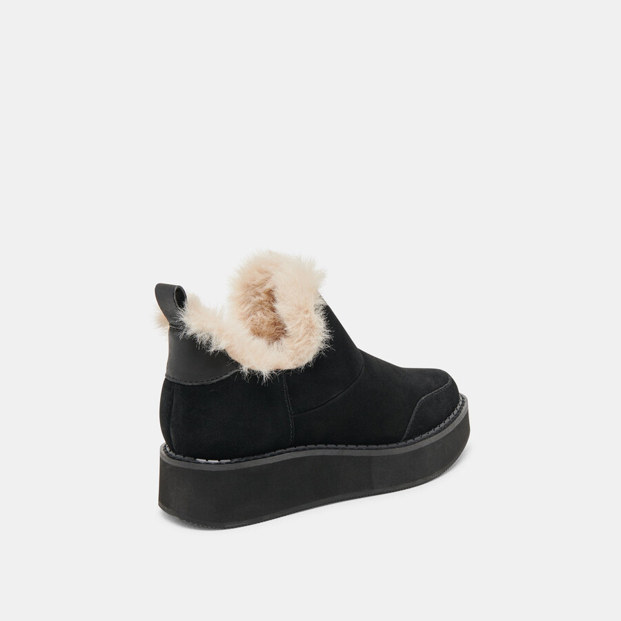 ardy plush h2o booties onyx suede