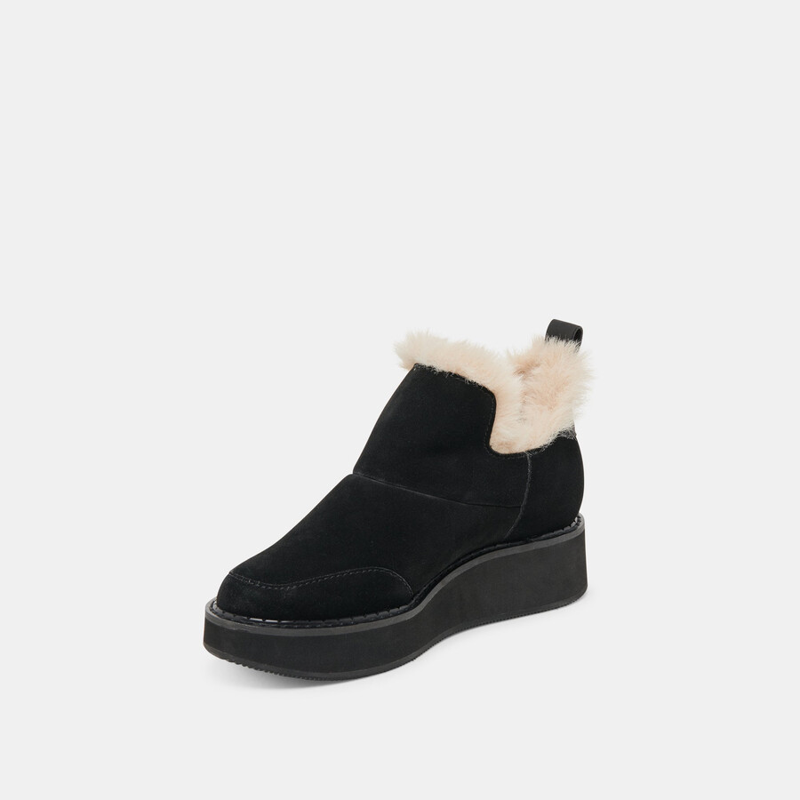 ardy plush h2o booties onyx suede