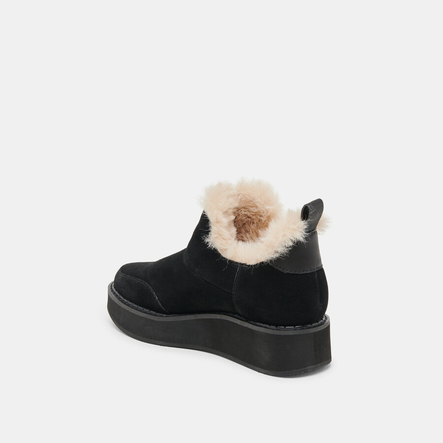 ardy plush h2o booties onyx suede