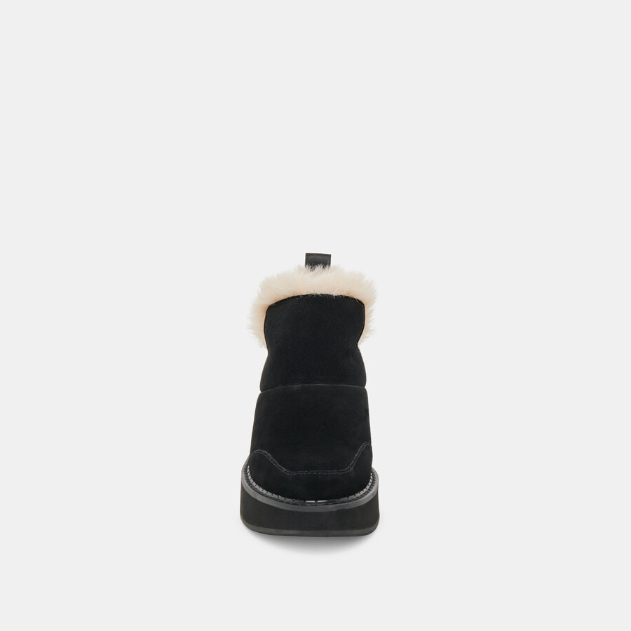 ardy plush h2o booties onyx suede